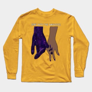 One with the universe galaxy hands Long Sleeve T-Shirt